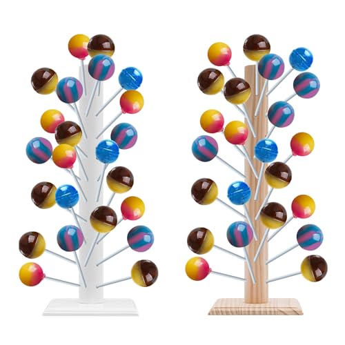 Lolli-Ständer, 61 Löcher, aus Holz, für Luftballons, Cake Pops, Süßigkeiten etc., 40,5 x 14,7 x 14,7 cm von Fermoirper
