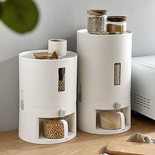 Müslispender Vorratsdosen Set Reis Getreide Cereal Dispenser Speicher box Getreidebehälter mit 500g Messbecher (PP-12L) von Fermoirper
