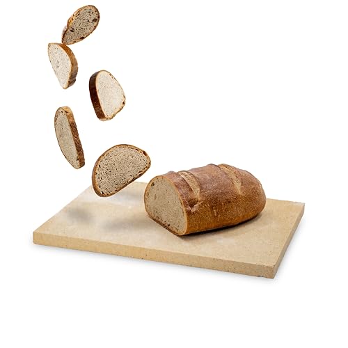 Feuerfest 123 - Brotbackstein Schamotte Eckig 40x30x2,5 cm, Backstein für Backofen & Gasgrill, Lebensmittelecht für einen unverwechselbaren Genuss, für leckere Brote wie vom Lieblingsbäcker von Feuerfest 123 GmbH