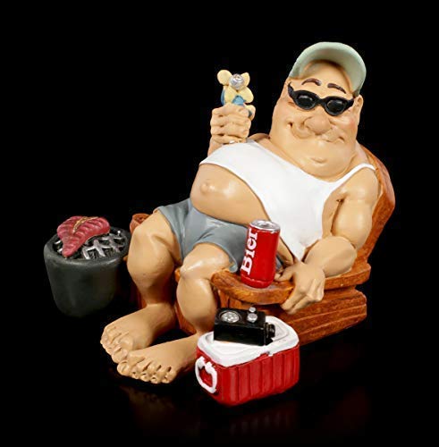 Funny Life Figur - Camper mit Grill und Bier | Witzige Dekofigur, handbemalt von Figuren Shop GmbH
