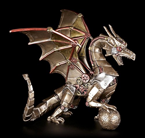 Steampunk Drachen-Figur Veronese - Drachenfigur Deko Gothic Figuren von Figuren Shop GmbH