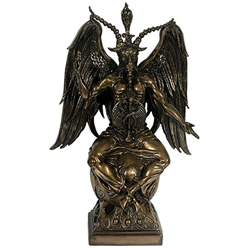 Baphomet Figur - bronziert groß von Figuren-Shop.de