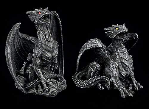 Drachen Figuren 2er Set schwarz - Dark Fury von Figuren-Shop.de