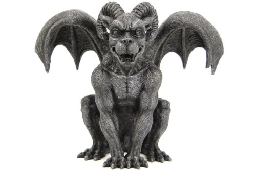 Gargoyle Figur mit Widderhörnern - Dämon von Figuren-Shop.de