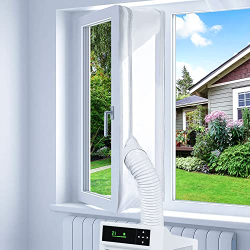 5M Fensterabdichtung, Dichtungsset, für Fenster, Klimaanlage, wasserdicht, Verschluss x 5, einfache und doppelte Schläuche verfügbar, ideal für Klimageräte und mobile Trockner von Fiitas