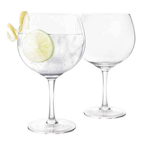 Final Touch 100% bleifreies Kristall groß Copa Gin und Tonic Gläser Ballon Glas Made mit durashield Titan verstärkt für erhöhte Beständigkeit G & T Gläser-Set 400 ml – Pack von 2 von Final Touch