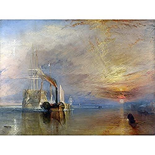 Fine Art Prints Turner The Fighting Temeraire Schiff Malerei Kunstdruck Leinwand Premium Wanddekoration Poster Wandbild 40,6 x 30,5 cm von Fine Art Prints