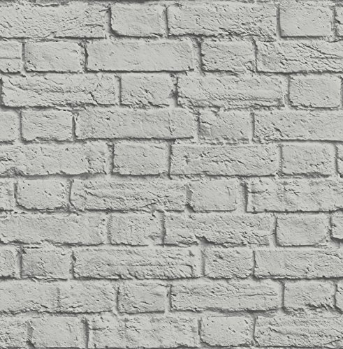 Fine Décor uw24764 bemalt Brick Seitenwand, grau von FINE DECOR