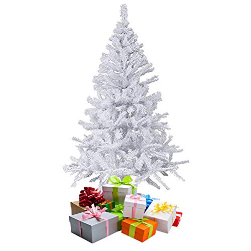 FineHome Künstlicher Weihnachts Tannenbaum Weihnachtsbaum 120cm-150cm-180cm Christbaum inkl Stände, Farben:Weiß, Größen:120cm von FineHome