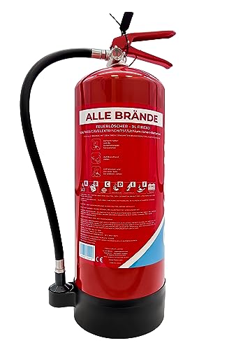 Firexo Feuerlöscher (9 Liter) – Alle Feuerarten – Mehrzweck-Feuerlöscher für Haushalt, Küche, Grill, Heimgebrauch, Gewerbe, Industrie und Büro von Firexo