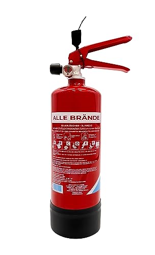 Firexo Kleiner Feuerlöscher (2 Liter) – alle Arten von Feuer – Mehrzweck-Feuerlöscher für Haushalt, Küche, Grill, Zuhause und Büro von Firexo