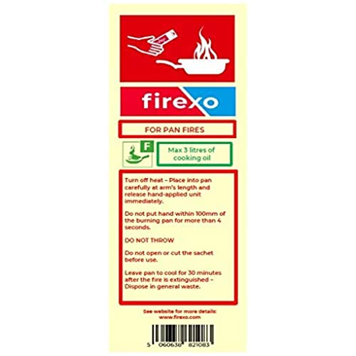 Firexo 5060638821083 Nachleuchtendes Sicherheitszeichen für Topflöscherbeutel Sicherheitsschilder von Firexo
