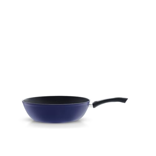 Fissler Color Edition / Aluminium Wok-Pfanne (Ø 30 cm) Asia Antihaft-Bratpfanne, Servierpfanne-beschichtet, hoher Rand, Made in Germany – Blau von Fissler