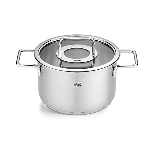 Fissler Pure Collection / Edelstahl-Kochtopf (Ø 20 cm, 3,6L) Töpfe inkl. Glas-Deckel, Innen-Skalierung – Induktion von Fissler