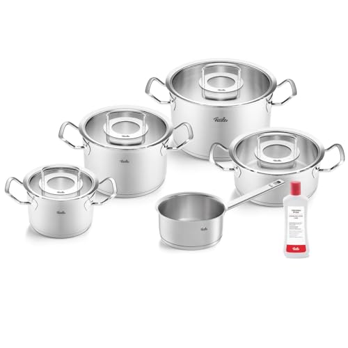 Fissler Original-Profi Collection/Edelstahl-Kochtopfset, 5-teilig, inkl. Glas-Deckel + Gratis Edelstahlpflege - Induktion von Fissler