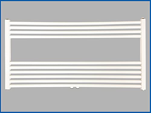 Badheizkörper SMYRNA PLUS Weiß 1200 x 600 mm. Gerade mit Mittelanschluss SONDERMAß Handtuchtrockner Handtuchwärmer von FistConcept