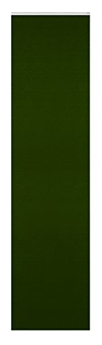 Flächenvorhang Schiebegardine halbtransparent Wildseide Optik Uni Schiebevorhang ca. 60x245 cm Vorhang Gardine #1135 (tannengrün) von Flächenvorhang