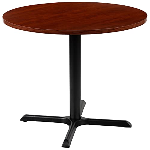 Flash Furniture Konferenztisch, rund, 91,4 cm, Holzwerkstoff, Cherry, 35.5" W x 35.5" D x 30" H von Flash Furniture