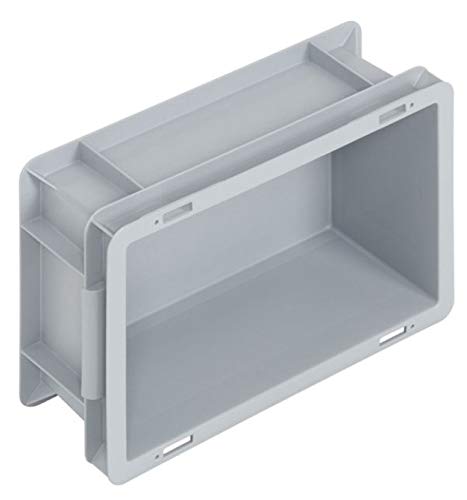 FLEXMO | 10 Stück Euroboxen | 300x200x120 | Eurobehälter grau | Transportbox | Kunststoffbox | Lagerkiste | Eurobehälter | Euro-Stapelbox von Flexmo