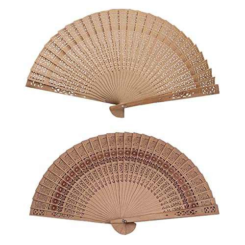 2 Stück Folding Fans, Handfächer, Faltfächer im Chinesischen Stil, Vintage-Design, für Tanzdekoration, Cosplay von Floatdream