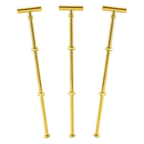 Floatdream 3 Set Etageren Stangen, Stufige Etagere Tortenständer, für 2 bis 3 Etagen Etageren Hochzeitstorte Tortenständer, für Hochzeitsbankett, Kuchenparty Verwendet (Gold) von Floatdream