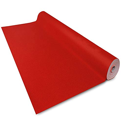 Floordirekt Roter Teppich 100 x 1500 cm - VIP Läufer Event Teppich Premierenteppich Empfangsteppich Messeteppich Hochzeitsteppich - Wunschmaß von Floordirekt