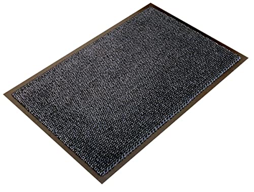 Doortex Schmutzfangmatte | Fußmatte "ultimat" | 90 x 150 cm | aus Mikrofaser | Polypropylen | Vinyl | grau | rechteckig | für den Innenbereich von Floortex