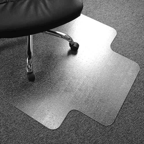 Floortex Bodenschutzmatte Cleartex advantagemat aus phthalatfreiem Vinyl für niederflorige Teppichböden - bis 6mm Höhe, 115 x 134cm, rechteckig mit Lippe, transparent von Floortex