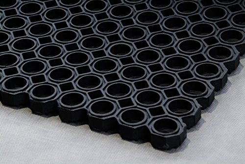 Floortex Doortex FC46822OCBK Fußmatte, strapazierfähig, 60 x 80 cm, Schwarz 100 x 150 cm Schwarz von Floortex