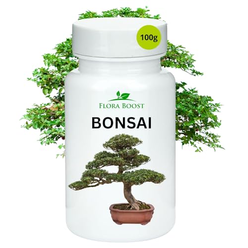 Flora Boost Bonsai Dünger I Pflanzendünger Pulver für Bonsai-Baum I natürlicher Pflanzenextrakt für Wachstum, Regeneration & Stärkung von Bonsai-Bäumen I Pulverdünger für 100L Gießwasser von Flora Boost