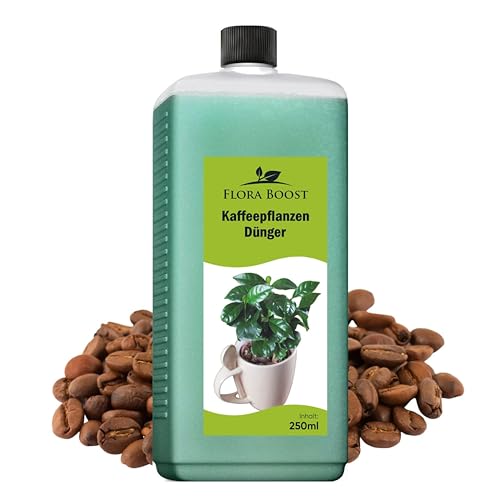 Konfitee Kaffee Pflanzen Dünger Flora Boost 250ml I Für bis zu 50L Gießwasser I Dünger für Kaffeesträucher I Flüssiger Blatt- & Wurzeldünger I 100% natürlicher Pflanzendünger von Flora Boost