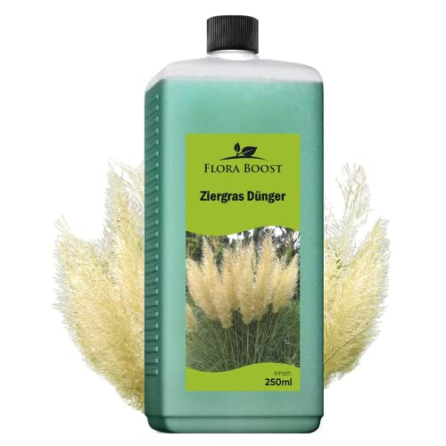 Konfitee Ziergras Dünger Flora Boost 250ml I Für bis zu 50L Gießwasser I Dünger für Ziergräser I Flüssiger Blatt- & Wurzeldünger I 100% natürlicher Pflanzendünger von Flora Boost