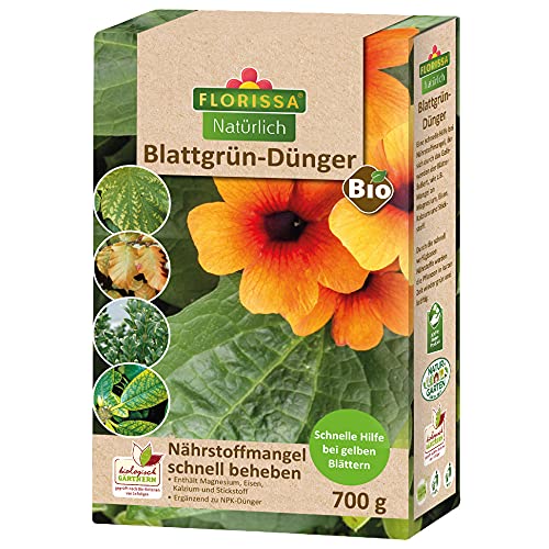 BIO Blattgrün PLUS | Erste Hilfe für grüne Blätter | bei Chlorosen und gelben Blättern | biologisch GÄRTNERN Gütesiegel | haustierfreundlich von Florissa Natürlich