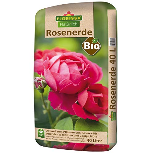Florissa Natürlich 58584 Bio Rosenerde 40 L | torffrei | für alle Rosen - vorgedüngt für eine üppige Blüte von Florissa Natürlich