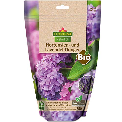 BIO Dünger für Hortensien und Lavendel mit ProtoPlus im wasserdichten, wiederverschließbaren Beutel | biologisch GÄRTNERN Gütesiegel | haustierfreundlich von Florissa Natürlich
