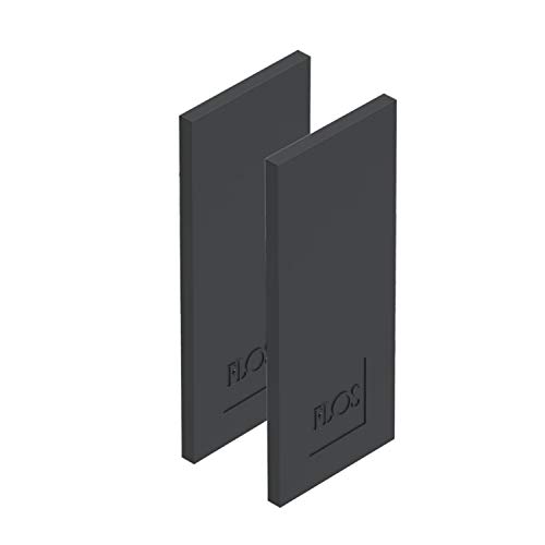 Abdeckung für Netzprofil, 2 Stück, 0,5 x 3,5 x 10 cm, schwarz (Referenz: 08.8887.14A) von Flos