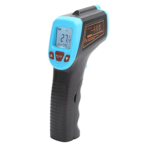 Focket Infrarot Thermometer, -50℃ bis 600℃ ℉ Temperaturpistole Thermometerpistole mit Hintergrundbeleuchtung, berührungslose IR Thermometer Temp Pistole Wärme Temperatur Temp Pistole für (Blau) von Focket