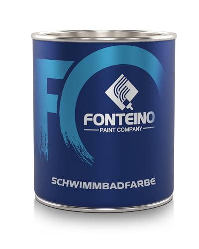 Fonteino Schwimmbadfarbe Poolfarbe Poolbeschichtung Schwimmbeckenfarbe Hellelfenbein - 750ml von Fonteino