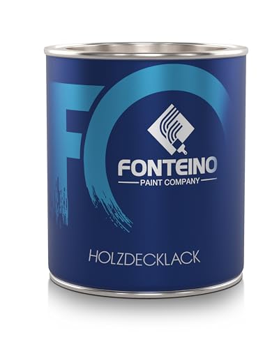 Holzfarbe Holzschutzfarbe Holzlack Deckfarbe Holz Möbelfarbe Tiefschwarz - 750ml von Fonteino