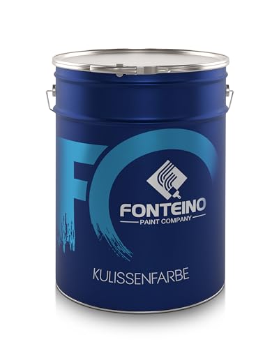 Fonteino Kulissenschwarz Wandfarbe Schwarz Innenfarbe Deckenfarbe Dispersionsfarbe hohe Deckkraft Matt 5L von Fonteino