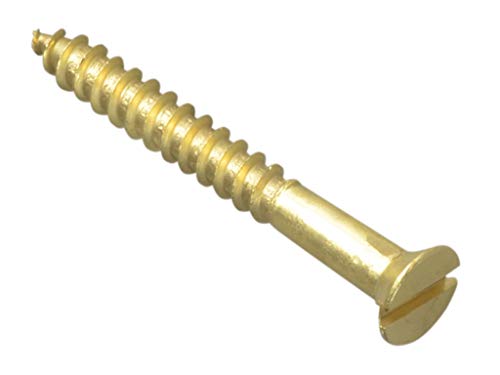 Wood Screw Slotted CSK Brass 1.1/4in x 6 Forge Pack 15 von Forgefix