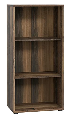 FORTE TEMPRA 2 Regal mit 2 Einlegeböden, Holzwerkstoff, Old – Wood Vintage Dekor, (B x H x T) 54 x 111,1 x 34,8 cm von Forte