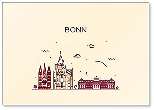 Bonn Skyline Nord-Rhein Westfalen Deutschland abstrakte Illustration Kühlschrankmagnet von Foto Magnets