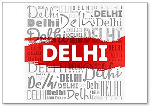 Delhi Word Cloud Kühlschrankmagnet von Foto Magnets