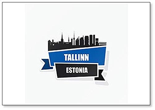 Estland, Tallinn Skyline – klassischer Kühlschrankmagnet von Foto Magnets