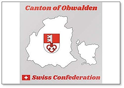 Kühlschrankmagnet, Motiv Landkarte von Obwalden, Kanton Schweiz von Foto Magnets