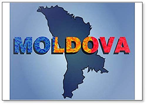 Kühlschrankmagnet, Motiv Nationalflagge Moldawien in den Farben der Nationalflagge von Foto Magnets