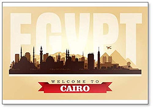 Kühlschrankmagnet, Motiv Welcome To Cairo Egypt City Skyline von Foto Magnets