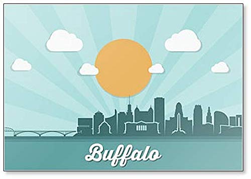 Kühlschrankmagnet Buffalo Skyline - New York von Foto Magnets