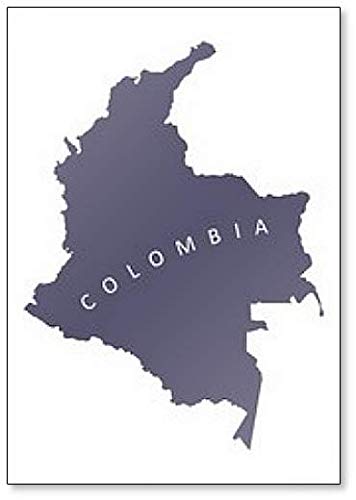 Kühlschrankmagnet Kolumbien Silhouette Map von Foto Magnets